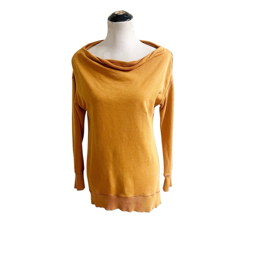Anthropologie Mustard Yellow Scoop Neck Sweater